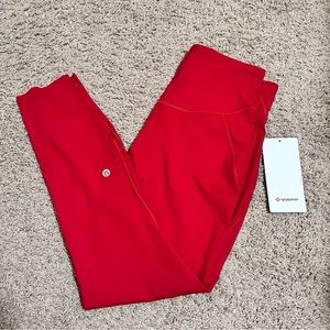 Lululemon Base Pace 25’ Red Leggings